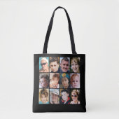 24 photo collage black tote bag (Voorkant)