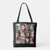 24 photo collage black tote bag (Achterkant)