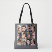 24 photo collage grey tote bag (Voorkant)