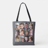 24 photo collage grey tote bag (Achterkant)