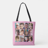 24 photo collage pink tote bag (Achterkant)