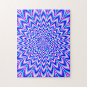 24-puntenpuls in Blauw roze en Violet Legpuzzel