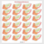 24 Stuk decoratieve rode vrolijke kerst Stickers (Vel)