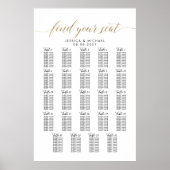 24 Tabel 240 Gasten Grote Huwelijkszitgrafiek Poster (Voorkant)