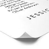 24 Tafel Elegant Onze favoriete Mensen Zitgrafiek Poster (Hoek)