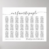 24 Tafel Elegant Onze favoriete Mensen Zitgrafiek Poster (Voorkant)