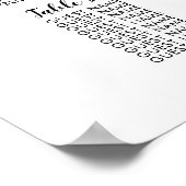 24 Tafel graafkaart voor grote weddenschappen Poster (Hoek)