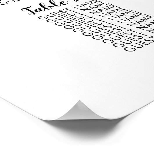 24 Tafel graafkaart voor grote weddenschappen Poster (Hoek)