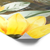 24 Tafel Rustisch Hout ZONNLOWERS FOTOZITTING Poster (Hoek)