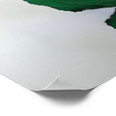 24 Tafel Smaragd Groen Roos Trouwstoelkaart Poster (Hoek)