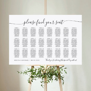 24 Tafels Modern Vind Uw Plaats Zitplaatsindeling Poster