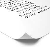 24 Tafels Onze favoriete Mensen Zitschema Plan Poster (Hoek)