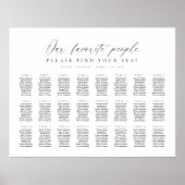 24 Tafels Onze favoriete Mensen Zitschema Plan Poster (Voorkant)