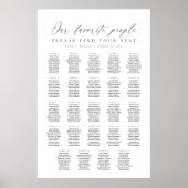 24 Tafels Onze Favoriete Mensen Zittinglijst Poster (Voorkant)