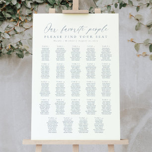 24 Tafels Stoelenkaart van onze favoriete mensen Poster