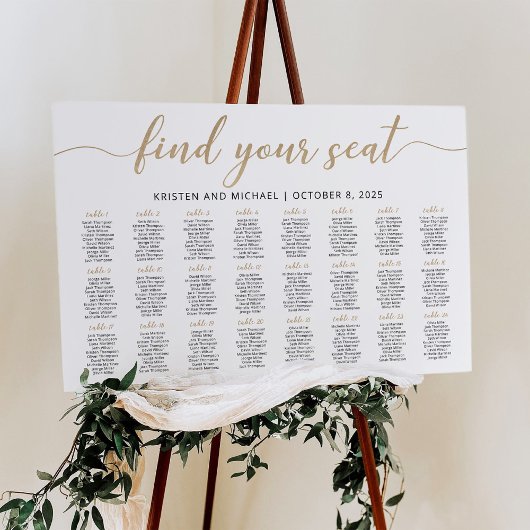 24 Tafels Vind Uw Plaats Zitplaatsindeling Plan Poster