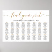 24 Tafels Vind uw Seat Zitplaatsschema Plan Poster (Voorkant)