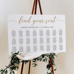 24 Tafels Vind uw Seat Zitplaatsschema Plan Poster