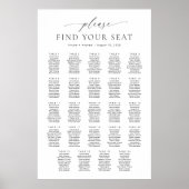 24 Tafels Vind uw Zitplaatskaart Poster (Voorkant)