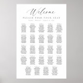 24 Tafels Welkom Zitplaats Chart Poster (Voorkant)