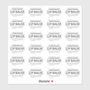 24 Transparante Die Cut Lip Balm 1.8 Inch Labels