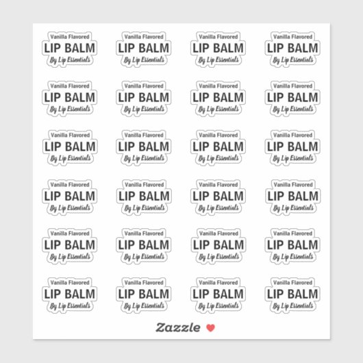 24 Transparante Vrije Vorm Lippenbalsem 1,8 duimet Sticker (Vel)