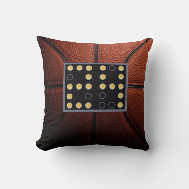 24 Tweede Shot Clock Basketball Pillow Kussen (Voorkant)