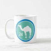 24 uur - Camel Design (Blue/Blauwgroen) Mok (Links)
