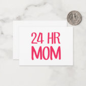 24 uur mama notitiekaartje (Voorkant / Achterkant in situ)