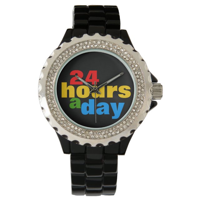24 uur per dag kleuren horloge (Voorkant)