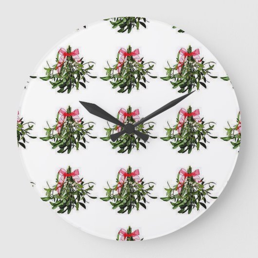 24 UUR PER DAG "MISTLETOE" KLOK (Voorkant)