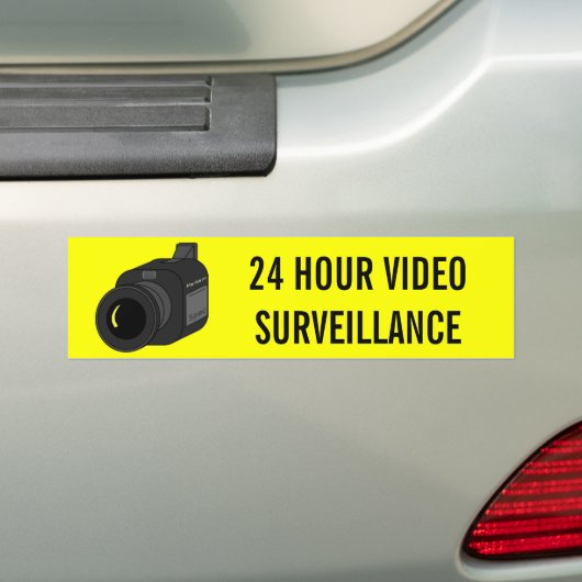 24 UUR VIDEOBEWAKING CAMERA BUMPERSTICKER (Op auto)