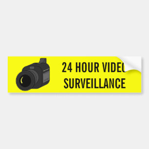 24 UUR VIDEOBEWAKING CAMERA BUMPERSTICKER