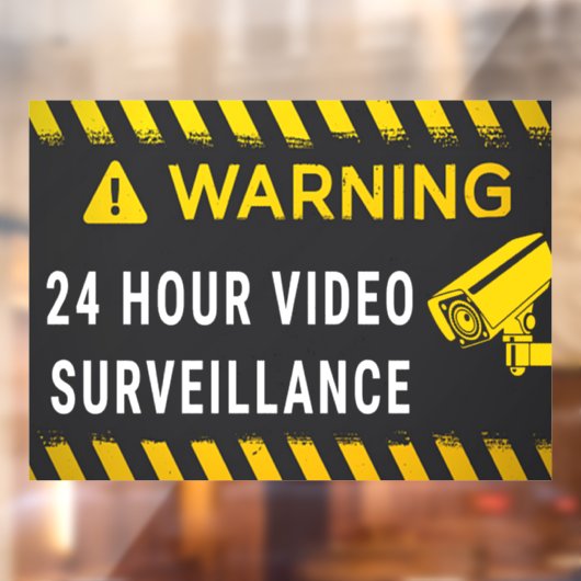 24 uur videobewaking raamsticker (Vel 2)