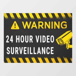 24 uur videobewaking raamsticker