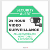 24 uur videobewaking sticker (Vel)