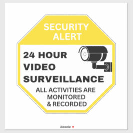 24 uur videobewaking sticker