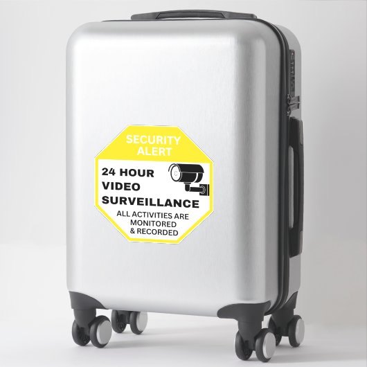 24 uur videobewaking sticker (Koffer)