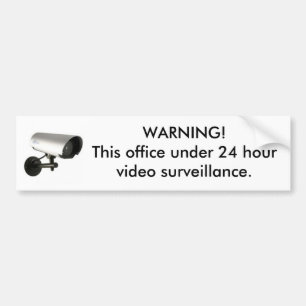 24-uurs bewakingssticker bumpersticker