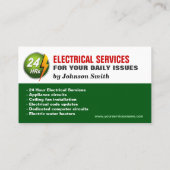 24-uurs elektrische verlichting visitekaartje (Achterkant)