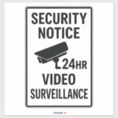 24-uurs video-surveillanc veiligheidsbord sticker (Vel)