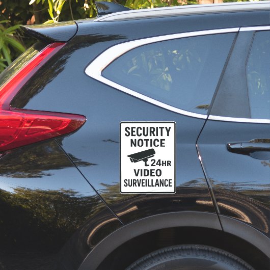 24-uurs video-surveillanc veiligheidsbord sticker (Auto Zijkant)
