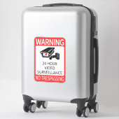 24-uurs videobewakingsteken sticker (Koffer)