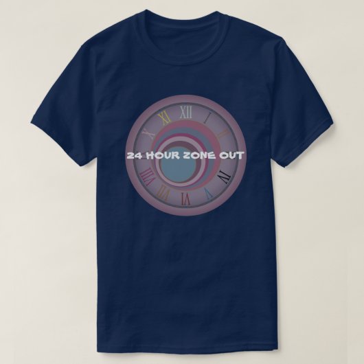 24-uurs zone uit tijdklok cirkels tekenreeksartike t-shirt (Design voorkant)