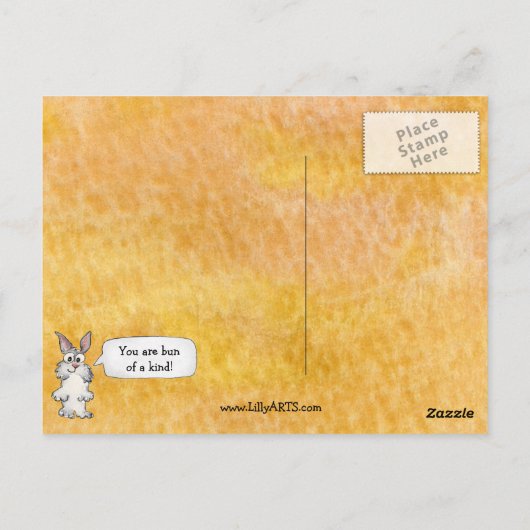 24-Worteldag schattig bunny briefkaart (Achterkant)