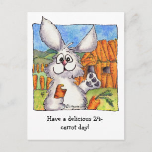 24-Worteldag schattig bunny briefkaart