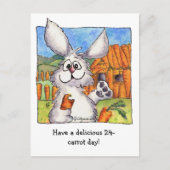 24-Worteldag schattig bunny briefkaart (Voorkant)
