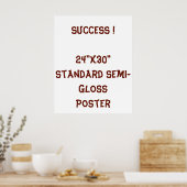 24"x30" Standaard Halfglans Poster (Keuken)