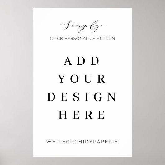 24"x36" Huwelijksbord, Welkomstbord Afdrukken Poster (Voorkant)