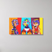 24 "X 12" GESTREKTE CANVAS ABSTRACTE DAMES PRINT (Voorkant)